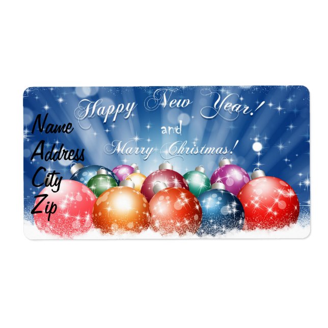 Happy New Year and Merry Christmas baubles (Front)
