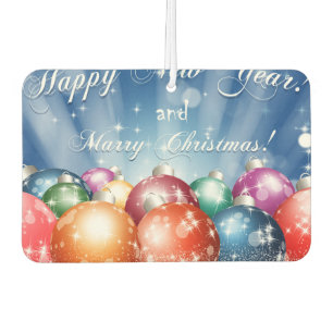 Happy New Year and Merry Christmas baubles Car Air Freshener