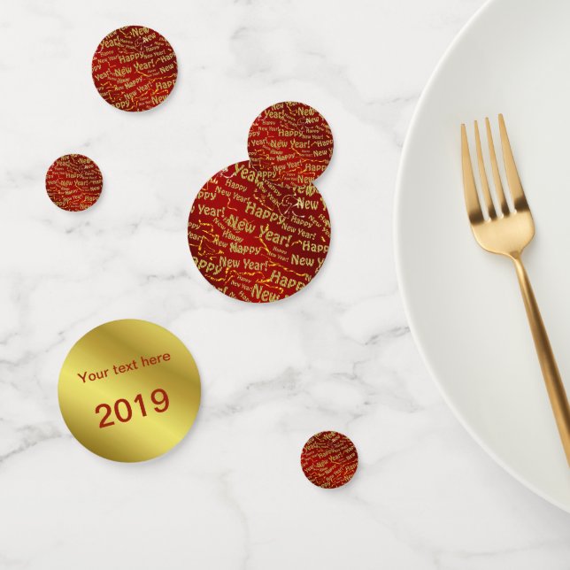 happy new year and your text template confetti (Group)