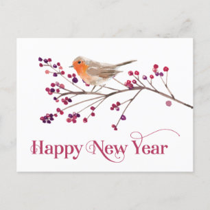 Happy New Year Announcement Holiday Postcard