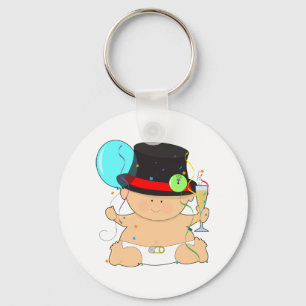 Happy New Year Baby Key Ring