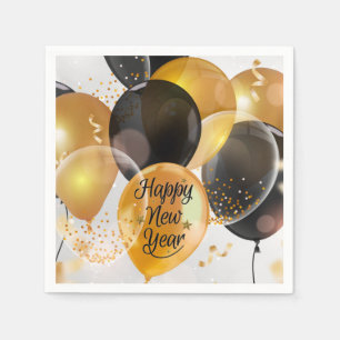 Happy New Year  Balloons Napkin
