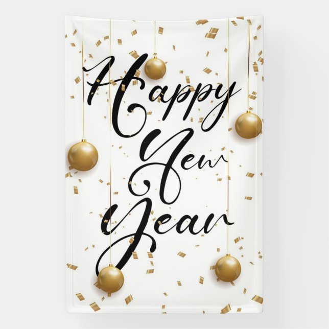 Happy New Year  Banner (Vertical)