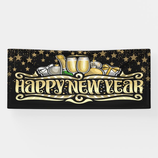 Happy New Year  Banner (Horizontal)