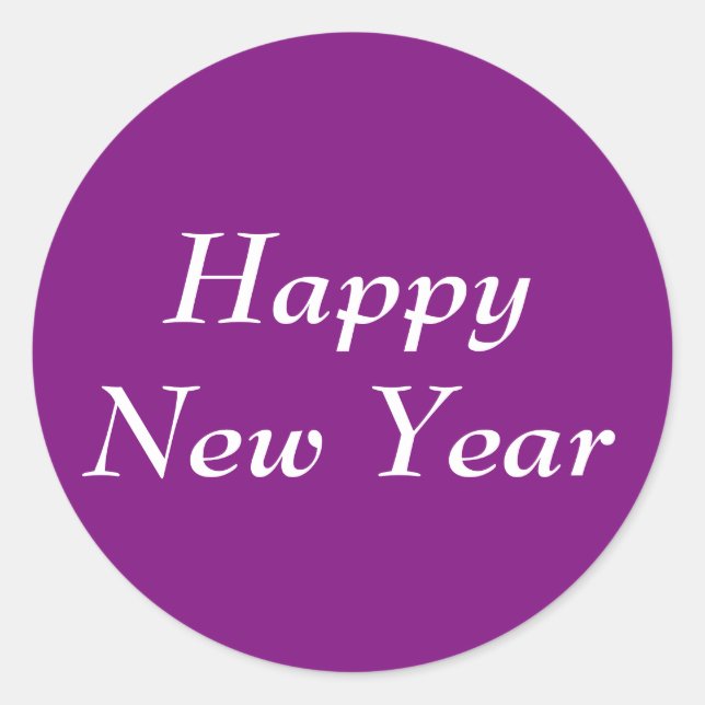 Happy New Year Bernhard Purple Sticker by Janz (Front)