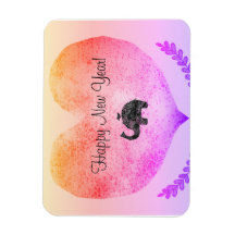 Happy New Year Big Heart & Elephant Doodle