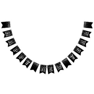 Happy New Year Black Silver Bunting