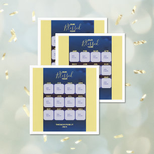 Happy New Year Blessed Year Photo Napkin