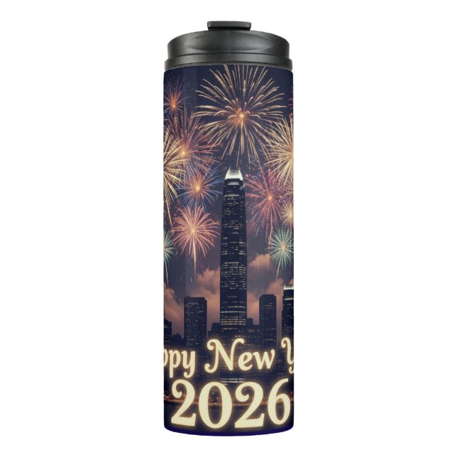 Happy New Year Bottle | Stylish Celebration Drinkw (Front)