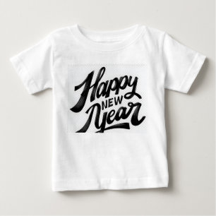 Happy New Year Brush‑Style Greeting Baby T-Shirt