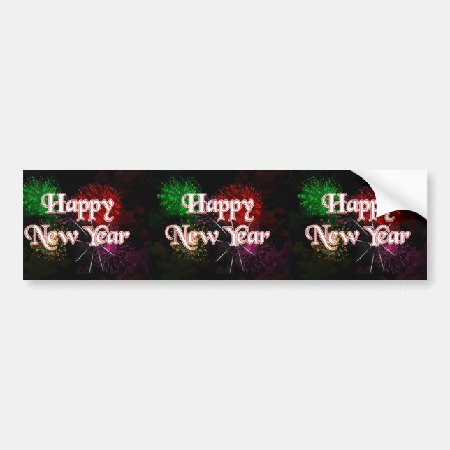 Happy New Year Bumper Sticker (Front)