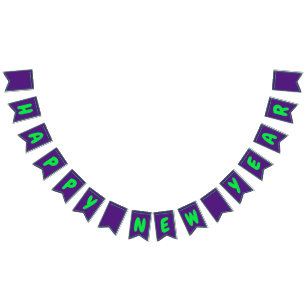 Happy New Year bunting flags by dalDesignNZ