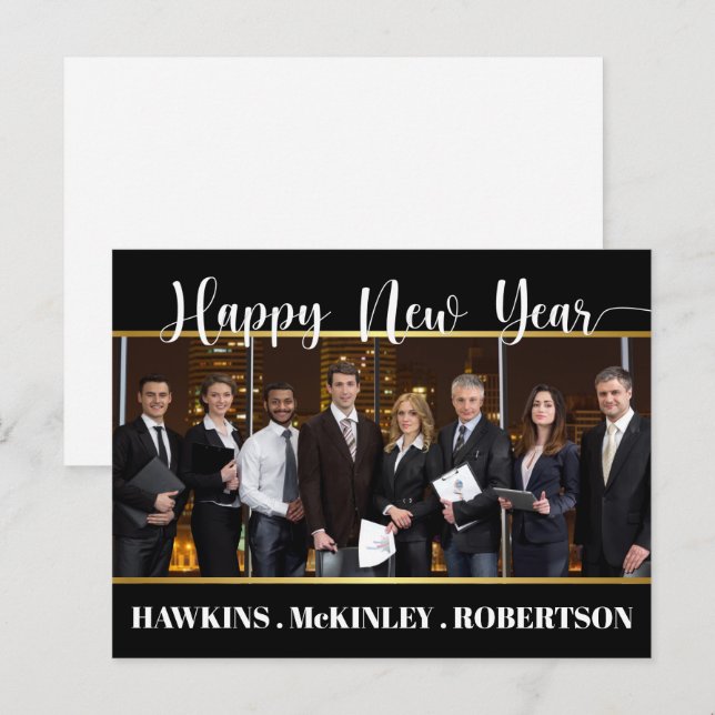 Happy New Year Business Postcard (Front/Back)
