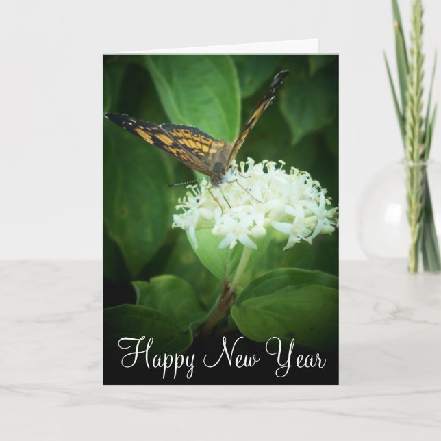 Happy New Year/ Butterfly Holiday Card (Front)