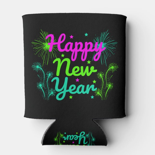 Happy New Year  Can Cooler (Back)