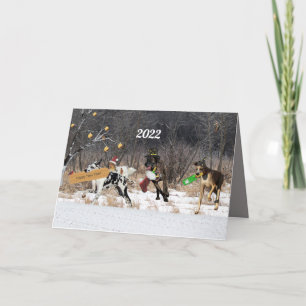 Happy New Year Card Dogs