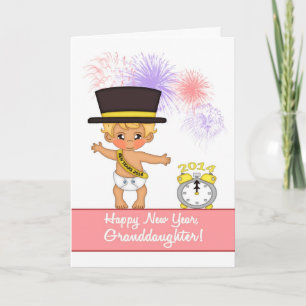 Happy New Year Card for Granddaughter