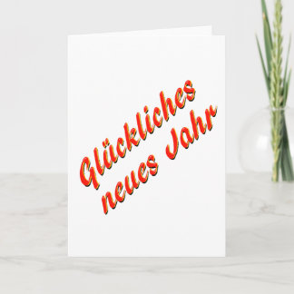 Happy New Year Card, German Holiday Card