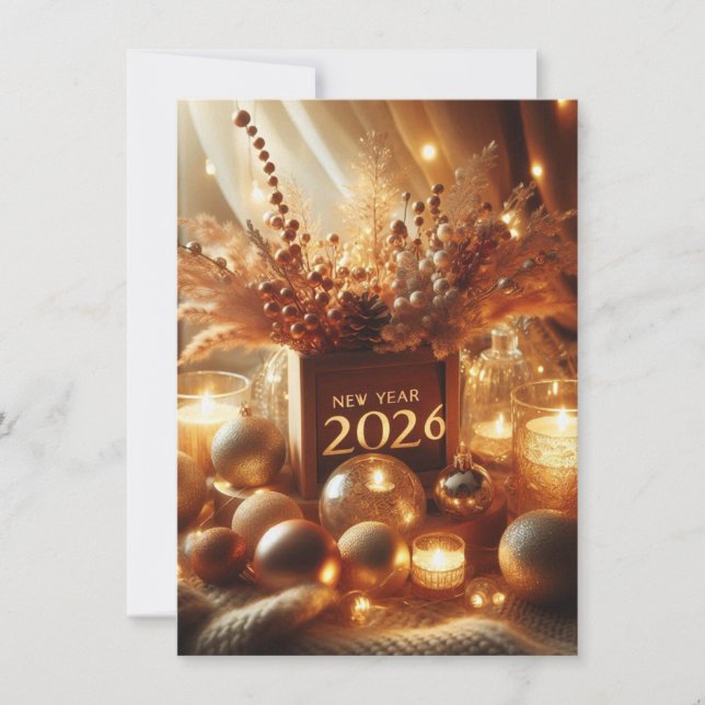 Happy New Year Card | Joy, Hope & Success (Front)