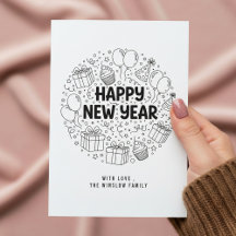 Happy New Year Card – Personalized Name or Family