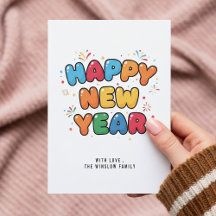Happy New Year Card – Personalized Name or Family