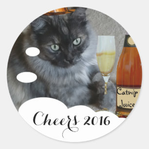Happy New Year (cat) sticker by RoseWrites