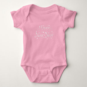 happy new year celebrate event baby bodysuit