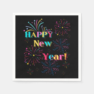 Happy New Year Celebration 3 Ply Napkins