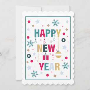 Happy New Year celebration Holiday Card