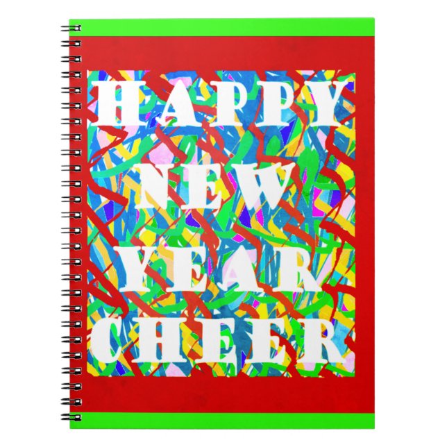 Happy new year celebration holiday design  notebook (Front)
