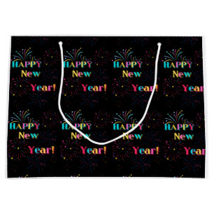 Happy New Year Celebration Large Gift Bag