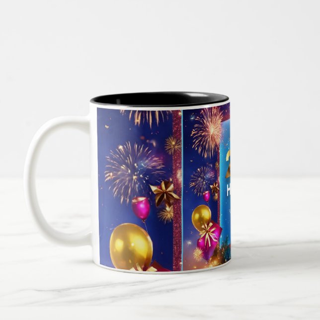 Happy New Year Celebration Mug - Midnight Countdow (Left)