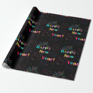 Happy New Year Celebration Wrapping Paper