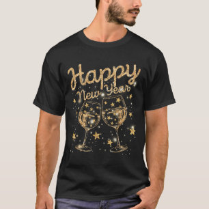 Happy New Year Champagne New Years Men Women T-Shirt