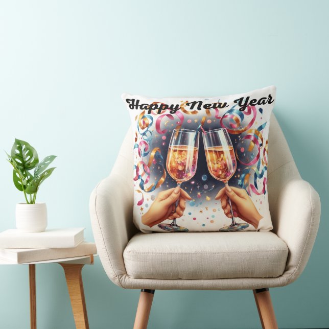 Happy New Year, champagne wishes Cushion (Chair)