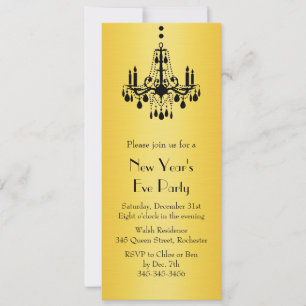 Happy New Year Chandelier Party Invitation
