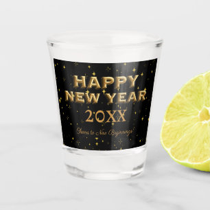 Happy New Year Cheers to New Beginnings Custom Shot Glass