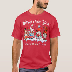 Happy New Year Chillin With My Gnomies Women Kids  T-Shirt