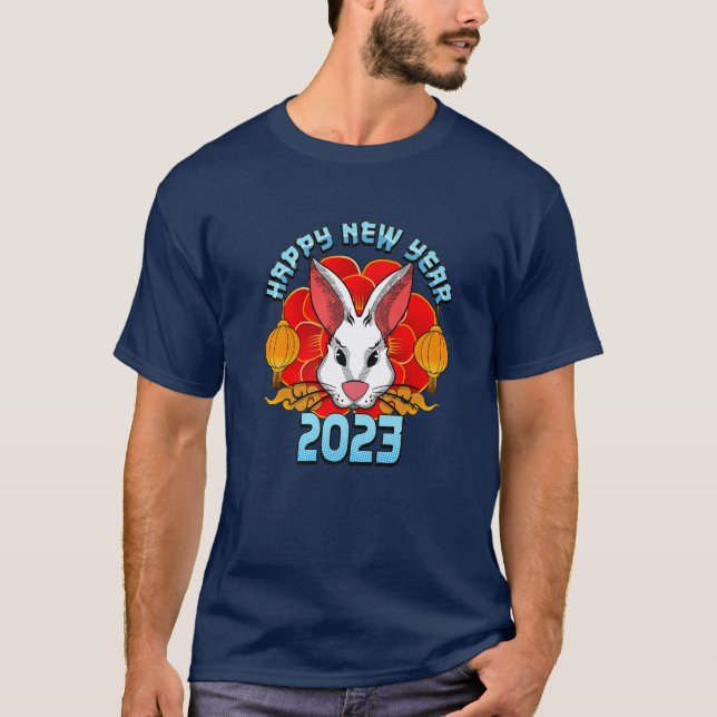 Happy New Year - Chinese Zodiac Year Of The Rabbit T-Shirt (Front)