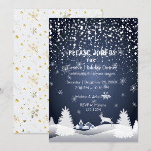 Happy New Year & Christmas Holiday Party Invitation