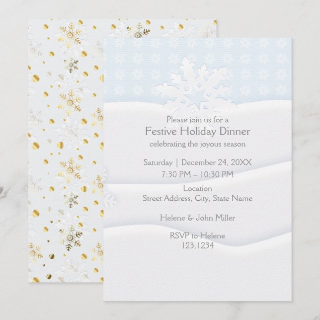 Happy New Year & Christmas Holiday Party Invitation (Front/Back)