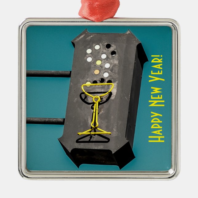Happy New Year Christmas Ornament (Front)