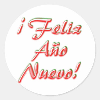 Happy New Year Classic Round Sticker