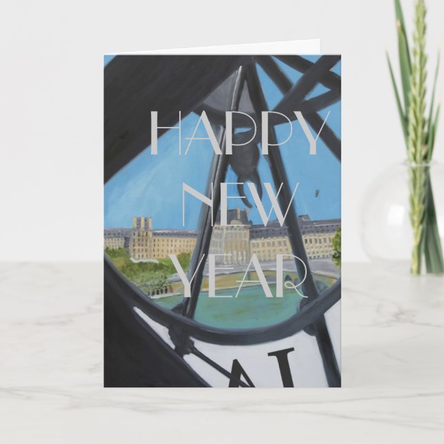 HAPPY NEW YEAR CLOCK:HELLO 2014 HOLIDAY CARD (Front)