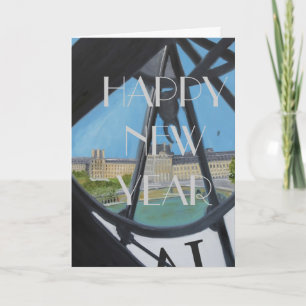 HAPPY NEW YEAR CLOCK:HELLO 2014 HOLIDAY CARD