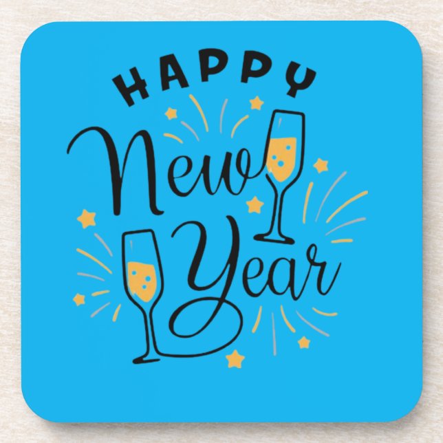 Happy New Year  Coaster (Front)