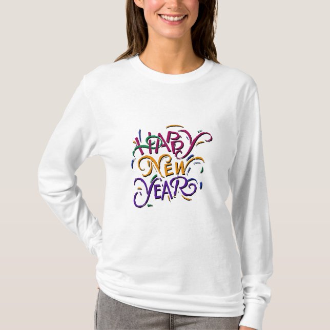 Happy New Year Colour 2 T-Shirt (Front)