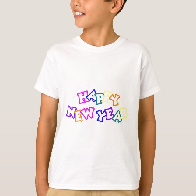 Happy New Year Colour T-Shirt (Front)