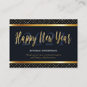 Happy New Year Company Business Logo Business Card