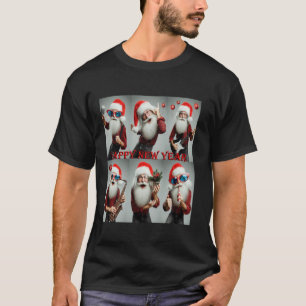 Happy New Year Cool Santa Fun T-Shirt